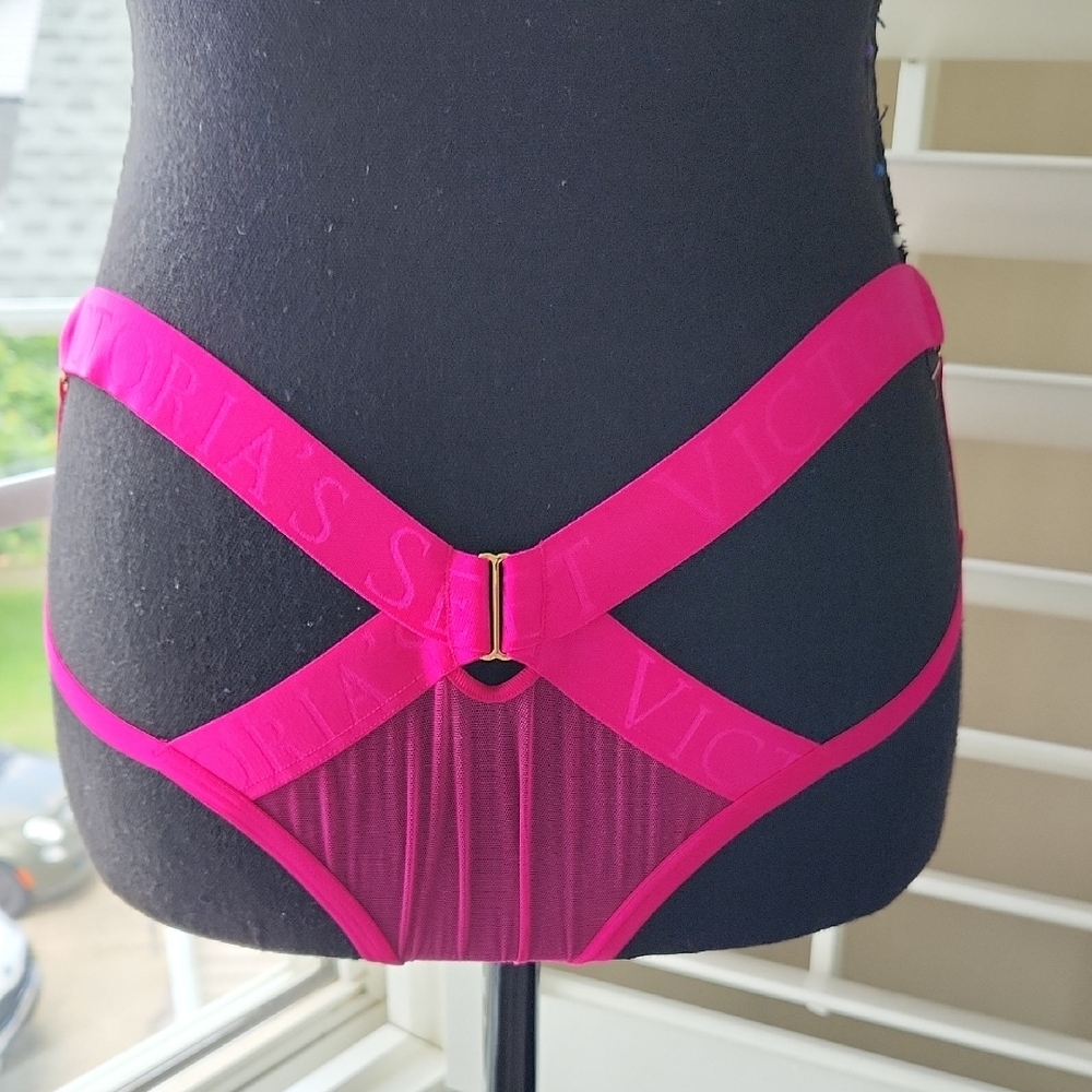 Victorias Secret Strappy Crossover Cut Out Cheeky V Ring Panties - Picture 7 of 7